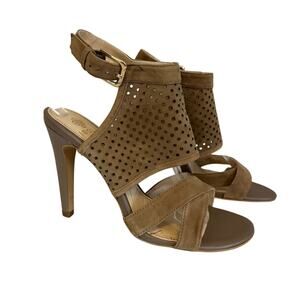 Isola Heels Size 8 Tan Boho Suede Casual Party Boho Summer Versatile Eveningwear